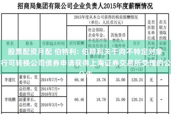 股票配资月配 伯特利: 伯特利关于向不特定对象发行可转换公司债券申请获得上海证券交易所受理的公告